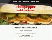 Tablet Screenshot of chillipeppersandwiches.com